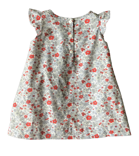 gap red floral dress